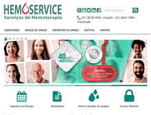 Tablet Screenshot of hemoservice.com.br